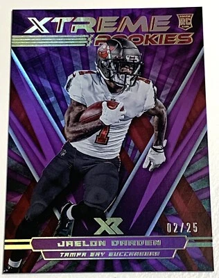 2021 Panini XR Jaelon Darden Xtreme Rookies Purple Rookie Card /25 - Image 1 of 2
