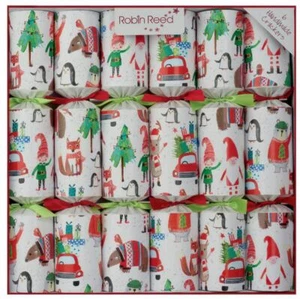 Robin Reed English Holiday Christmas Crackers - Racing Elf, 6 Count - Picture 1 of 3