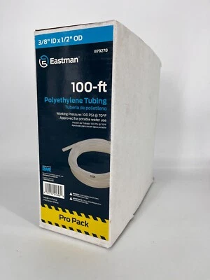 Eastman 3/8" Inch ID 1/2 Inch OD White Polyethylene Tubing 100 Foot Length - Image 1 of 4