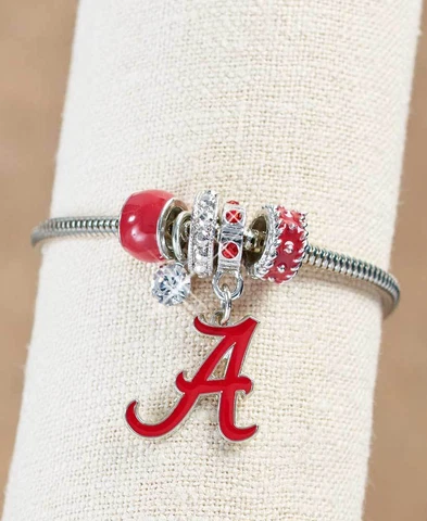 NEW COLLEGIATE EURO BEAD CHARM BRACELET~~ALABAMA Cover