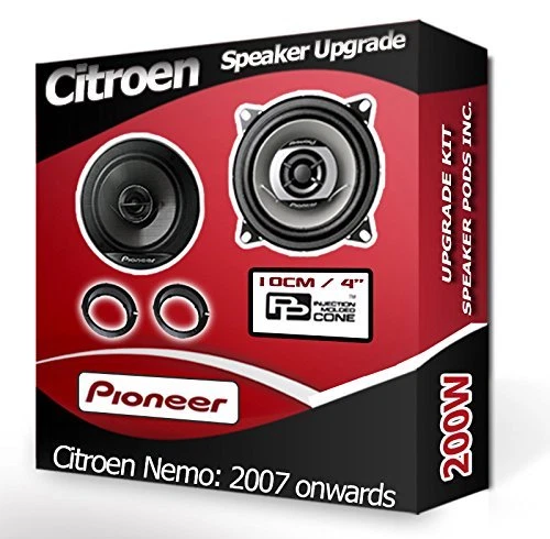Citroen Nemo Front Door speakers Pioneer car speaker kit + adapter pods 210W - Image 1 of 1