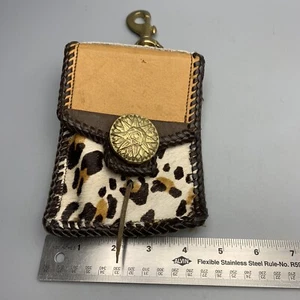 Para mujeres Western Cuero Cintura Cintura Bolso Sachel Azulado a Mano Latón Botones Vaquera - Imagen 1 de 12