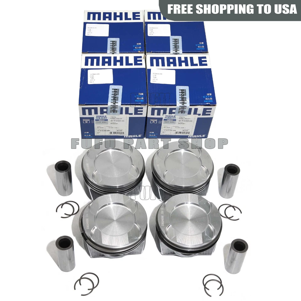 4x MAHLE Pistons Rings Φ84mm/CR 10:1 For BMW 328i 428i  X3 F30 F10 N20B20A 2.0T - Image 1 of 4