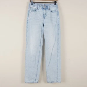 Pantalones de mezclilla American Eagle años 90 rectos azul lavado claro para mujer talla 0 regular - Imagen 1 de 13