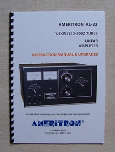AMERITRON AL-82 Instruction Manual & Upgrades with CD - Zdjęcie 1 z 7