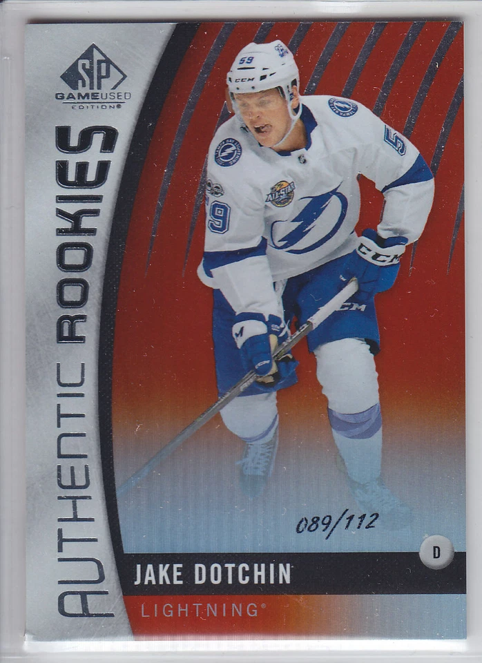 2017-18 UD SPGU JAKE DOTCHIN RC ORANGE /112 PARA ROOKIE #168 SP Game Used Lightn - Image 1 of 1