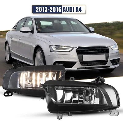 For 2013 2014 15 2016 Audi A4 Fog Lights Clear Bumper Driving Lamps Replacement - Imagem 1 de 4