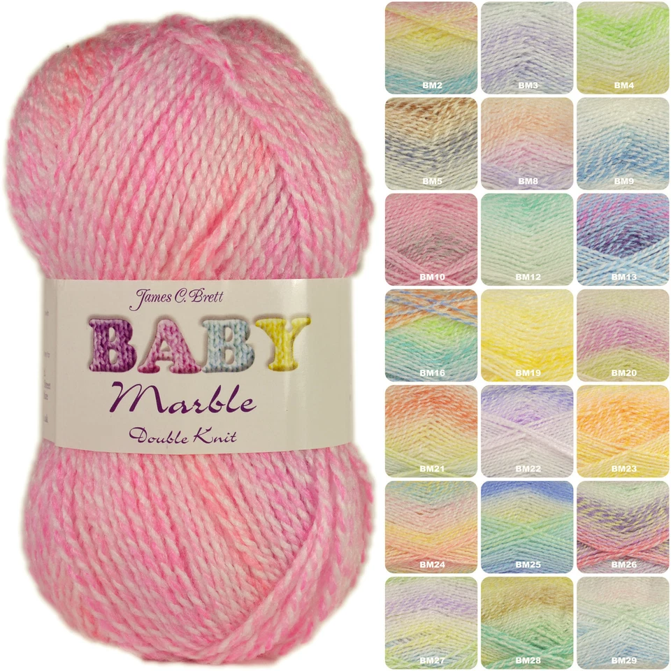 James Brett Baby Marble DK Knitting Yarn 100g - Image 1 of 1