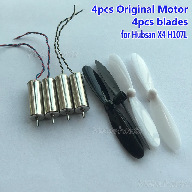 4PCS Original Motor Engine Blades for Hubsan X4 H107L RC Drone Quadcopter New - Image 1 of 4