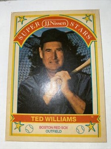 TED WILLIAMS 1989 J J Nissen Superstars Baseball Card #20 Red Sox HOF
