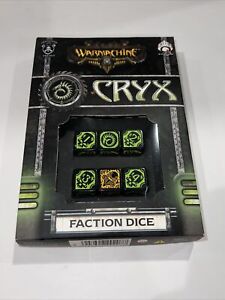 Warmachine Cryx Faction Dice - Black and Green - 6 Piece