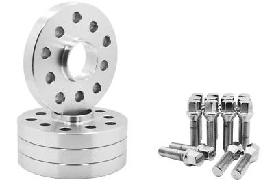 Complete Set Of BMW 5x120 Hub Centric Wheel Spacers 20 MM Thick + 12x1.5 Bolts  - Imagem 1 de 4