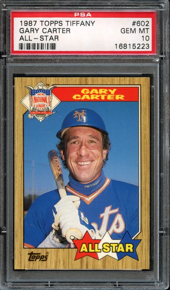 BB - 1987 Topps Tiffany - #602 - Gary Carter All Star  - PSA 10 - GEM MT - Image 1 of 2