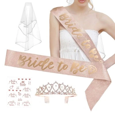 WHITE ROSE GOLD Bridal Shower Decoration Set BACHELORETTE Supplies Kit Events - Image 1 of 4