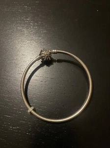 Pandora Armband mit Sternverschluss Armreif Silber kleiner Charmhalter - Bild 1 von 3