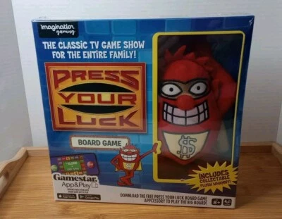 PRESS YOUR LUCK Classic TV Board Game w/ Collectible Plush Whammy. New. Sealed  - Image 1 of 4