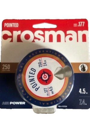 Crosman .177 заостренные гранулы для пневматического оружия 7,4 г 1 упаковка из 250 «Новая упаковка» - Изображение 1 из 4
