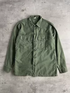 US ARMY OG 107 FATIGUE SHIRT CAMICIA MILITARE VERDE MEDIUM LARGE - Imagen 1 de 6
