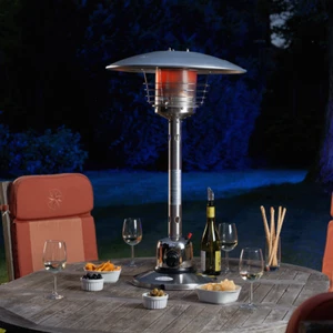 4kW Garden Gas Patio Heater Outdoor Party Table Top Polished Stainless Steel New - Picture 1 of 2