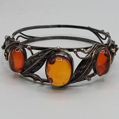 Pulsera vintage de piedras preciosas ámbar  Foto 1 de 4