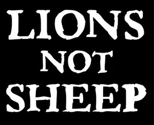 Lions Not Sheep Vinyl Decal truck car van fun sticker political window outside - Picture 1 of 1