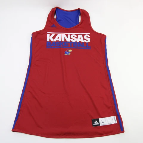 Kansas Jayhawks adidas Practice Jersey - Basketball Men's Red/Blue Used Cover