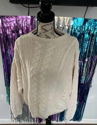 Suéter John Ashford Para Hombres X-Grande Marfil Crema Grueso Heritage Cable Tejido Abuelo Foto 1 de 4