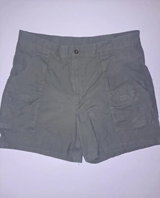 Bermuda cargo WOOLRICH masculina 38 bolsos verdes algodão caminhada - Imagem 1 de 4