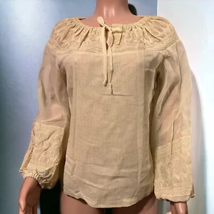 ILGWU Vintage Boho Shirt 1964-73 Women’s Retro Blouse Unique Sz 14 Howland Store - Picture 1 of 24