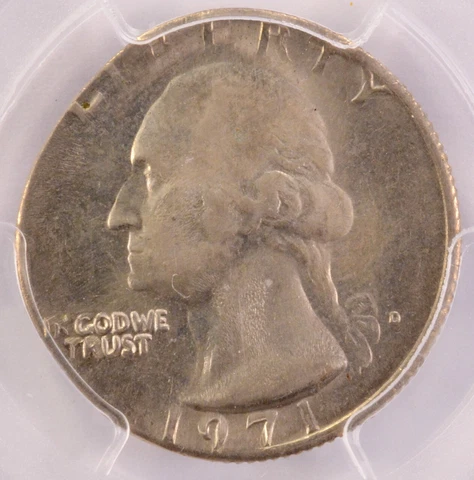1971-D 25c Washington Quarter Struck on Nickel Planchet PCGS MS64 Cover