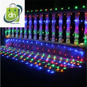 Mesh LED Net Fairy String Curtain Type Party Christmas Indoor Outdoor Light New - Picture 1 of 7