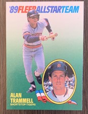 alan trammell (detroit tigers - ss) 1989 fleer ALL-STAR TEAM Card #11 of 12 NM