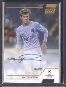 Riqui Puig 2021-22 Topps Stadium Club Chrome UCL CA-RP Gold Autograph 15/50 - Picture 1 of 2