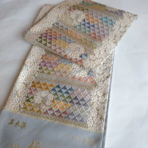 Cintura kimono giapponese Kyoto Nishijin Ori Fukuro Obi - Foto 1 di 5