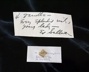 Autógrafo firmado por Ed Sullivan a lápiz en menú Serendipity 2,5 X 5 1960 - Imagen 1 de 5