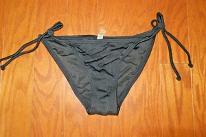 XS❤️ Victoria's Secret ❤️Swim suit Swimwear ❤️BOTTOMS BLACK STRING BIKINI ❤️ NEW - Picture 1 of 2