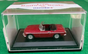 Oxford Railway 76MGB001, MGB open top Sports Car in Tartan Red - 1:76 scale NEW - Picture 1 of 5