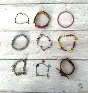 Girls Tween Teen Set of 9 Bracelets Anklets Jewelry Bundle Lot Assorted Brands - Picture 1 of 3