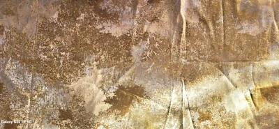 ITALIA Renacimiento Damasco DORADO/BEIGE 2 LADOS Restos Talla W 17" X 1 yd.20" Foto 1 de 4