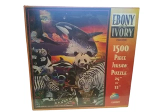 Sunsout Ebony And Ivory Graeme Stevenson 1500 Pc Puzzle Animals 24"x33" #6568020 - Picture 1 of 4