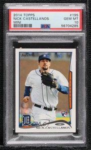 2014 Topps Mini Nick Castellanos #195 PSA 10 GEM MT Rookie RC
