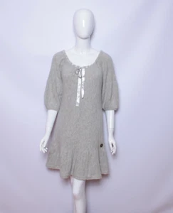  John Galliano Womens Knit Wool Angora Dress size M Gray   - Picture 1 of 11