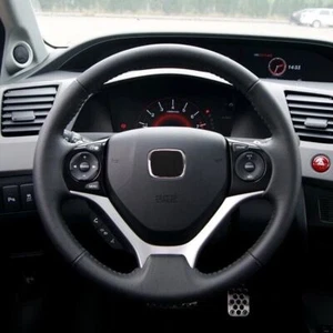 For 2006-2025 Civic Coupe Hatchback Sport JDM emblem Steering wheel Black Badge - Bild 1 von 4