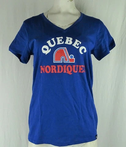 Quebec Nordiques NHL Vintage '47 Brand Women's V-Neck T-Shirt Cover