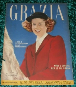 GRAZIA # 561 - Vintage Italian FASHION Magazine 1951 SAVOIA GRIFFE DIOR VALERI - Imagen 1 de 10