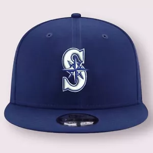 Seattle Mariners 9FIFTY Adjustable Cap - MLB New Era Hat - Royal Blue Snapback - Picture 1 of 3