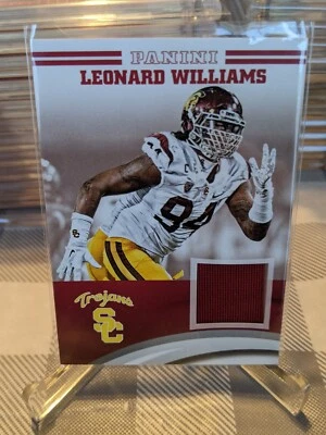 2015 PANINI USC TEAM COLLECTION LEONARD WILLIAMS GAME WORN PATCH LW-USC - Image 1 of 3