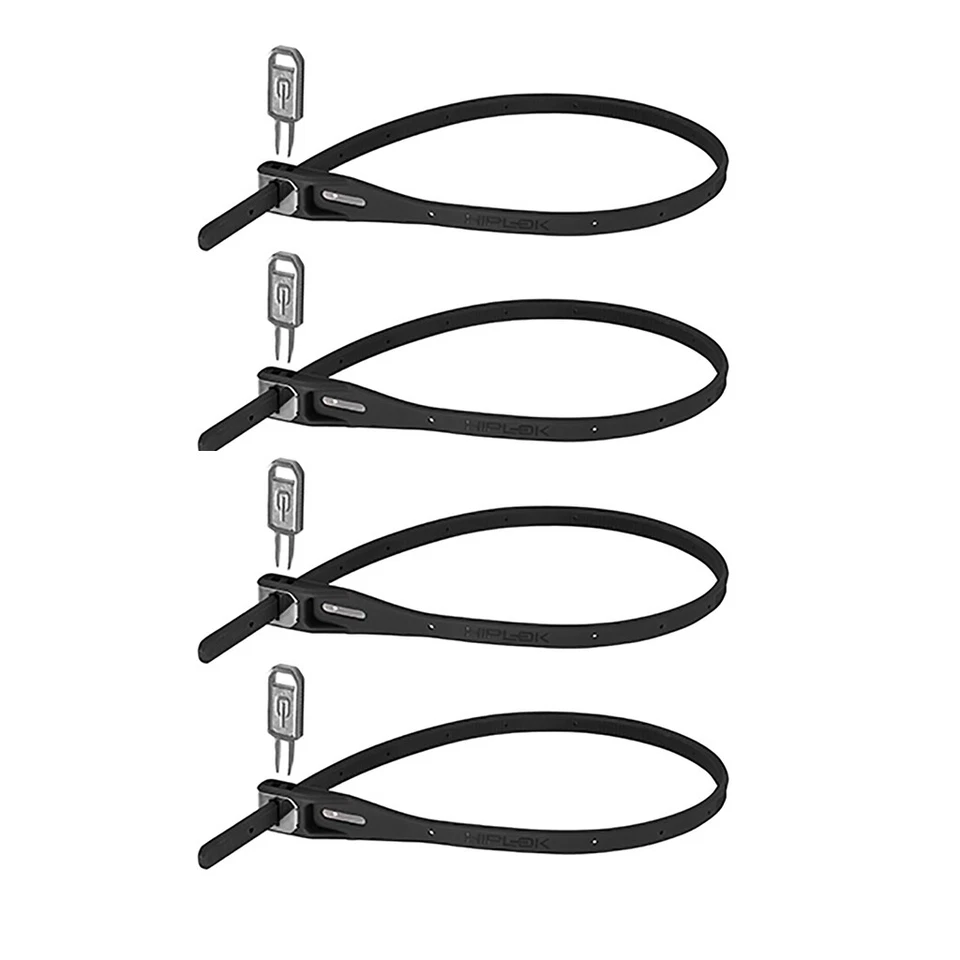 Hiplok Z Lok 4-Pack Steel Key Lock with Cinch Mechanism, 400mm Black Security - Image 1 of 1