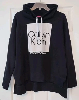Calvin Klein Performance Hoodie Pullover Black And White Cowl Neck Women's XL - Image 1 of 4