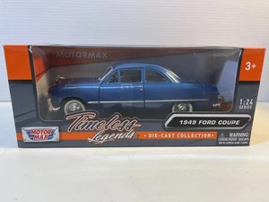 1949 Ford Coupe Model Car: 1/24 Scale, New In the Box By Motor Max - Picture 1 of 7